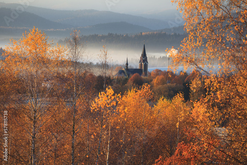 church in the autumn, Lutowiska