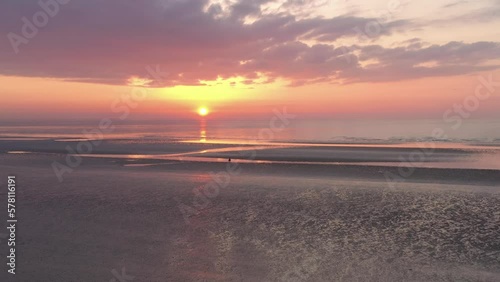 Beautiful Sunrise at Clogherhead beach, Co Louth, Ireland photo