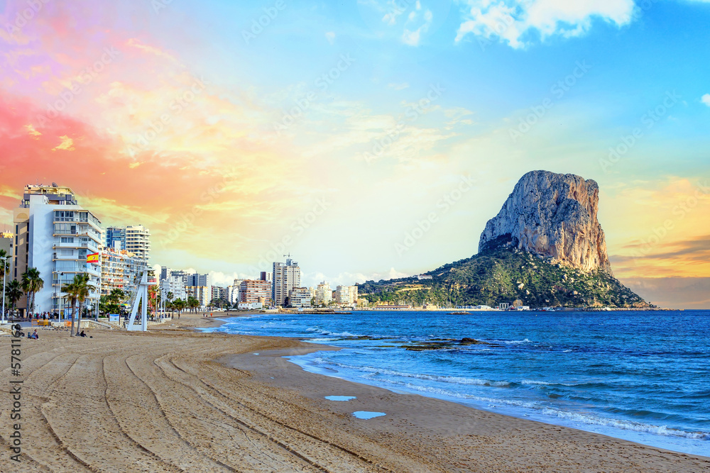 Crag of Ifach in Calpe, Alicante, Spain - obrazy, fototapety, plakaty 
