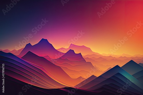 Colorful mountains background