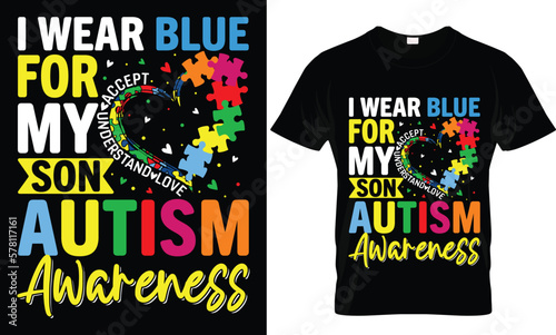 Typography calligraphy style Autism Awareness Day T-Shirt Design Template, Illustration, Vector graphics, svg, , Autism awareness puzzle print template, world autism day shirt, autism awareness puzzle