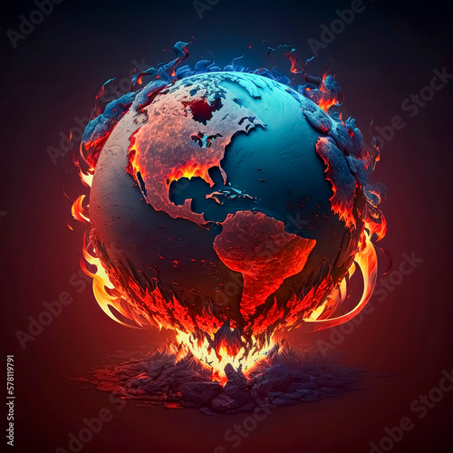 Heat of the Moment  An Illustration of a Burning Earth