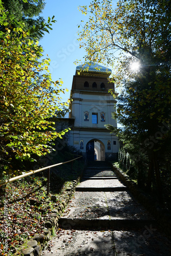 Manyava Skete of Exaltation of Holy Cross in Carpathian mountains, Ukraine photo