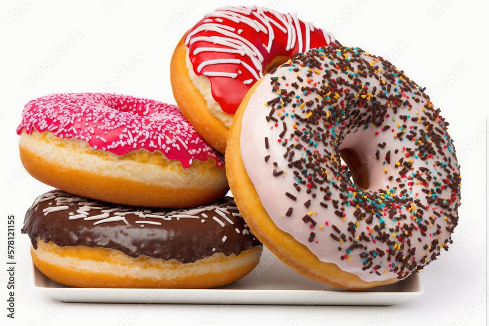 donuts isolated on white background donuts isolated on white background