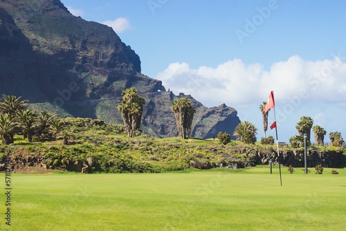 Vistas al campo de golf de la isla.