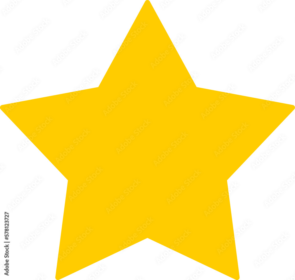 Single Isolated Fat Cute Flat Golden Star Icon. Vector Image. Single Isolated Fat Cute Flat Golden Star Icon. Vector Image.