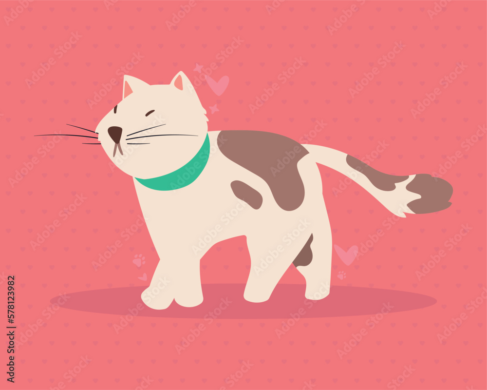 Fototapeta premium cute cat walking