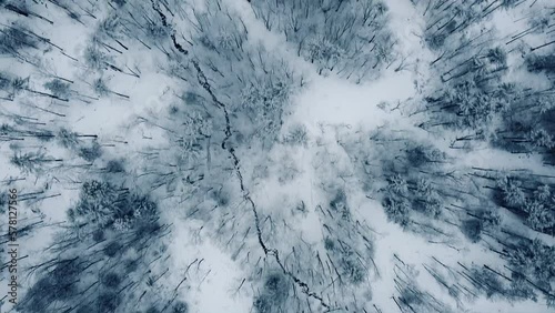 winter drone flyover