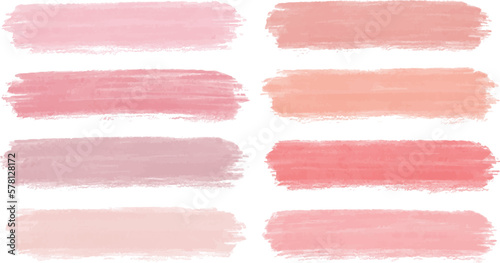 Different colorful pastel colors grunge,ink paint brush strokes. Artistic design elements, grungy background vector illustration