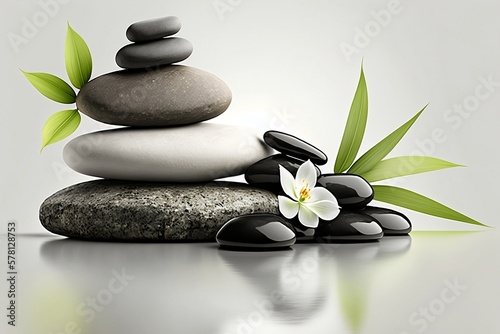 spa still life with zen stones made by generative ai