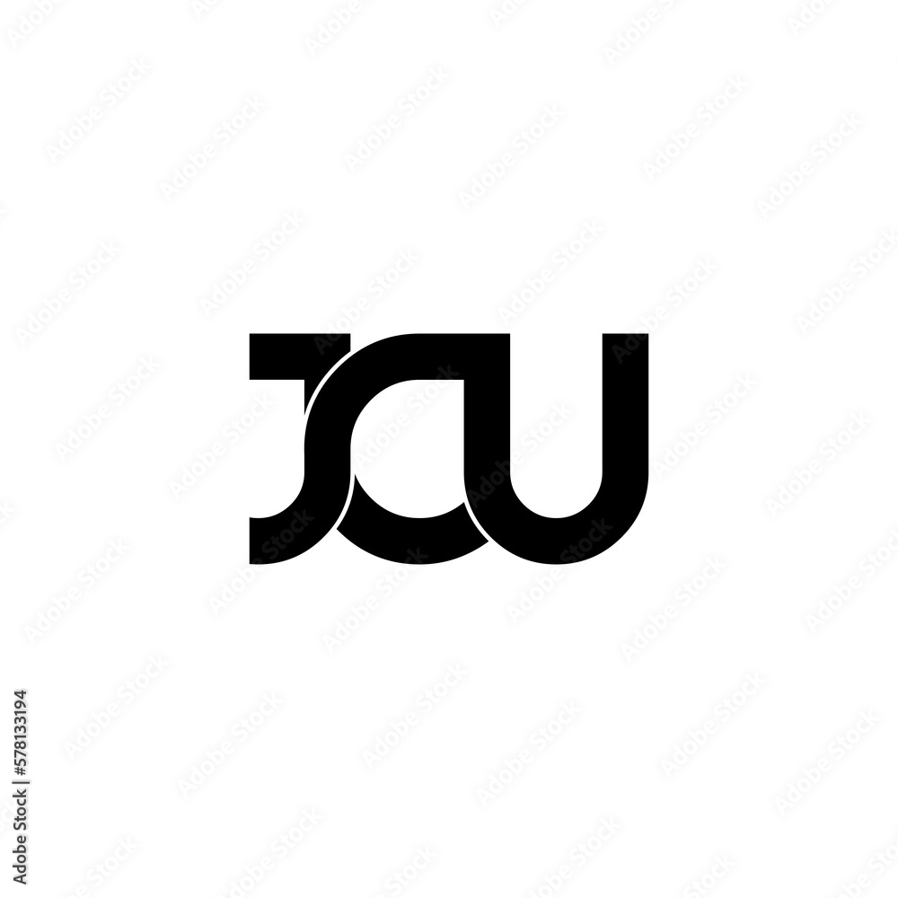 jcu lettering initial monogram logo design jcu lettering initial monogram logo design