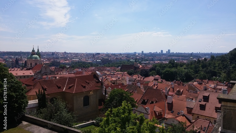 Prague during hot day