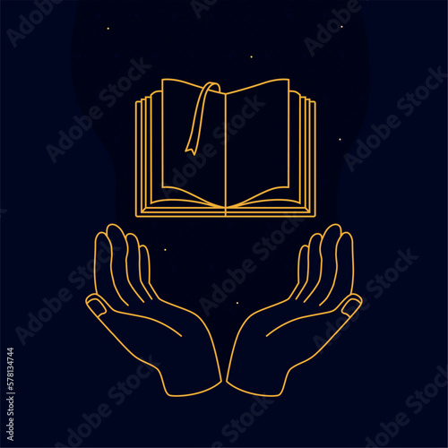 hands with koran sacred book