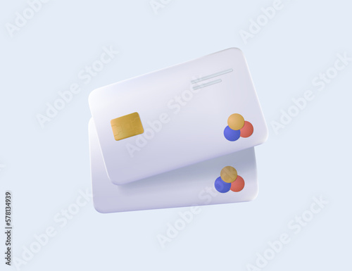 3d credit cards online payment, pay online banking online payments icon concept. Transaction ecommerce with credit card. 3d mobile with financial bills receipt. 3d vector illustration