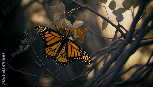 Canvastavla One Monarch Butterfly