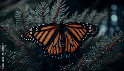 One Monarch Butterfly