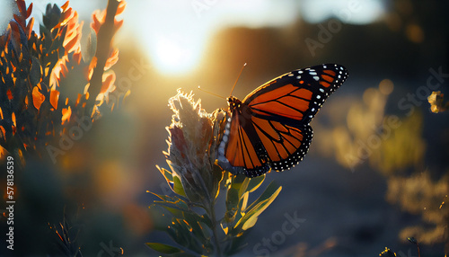 Fotografiet One Monarch Butterfly