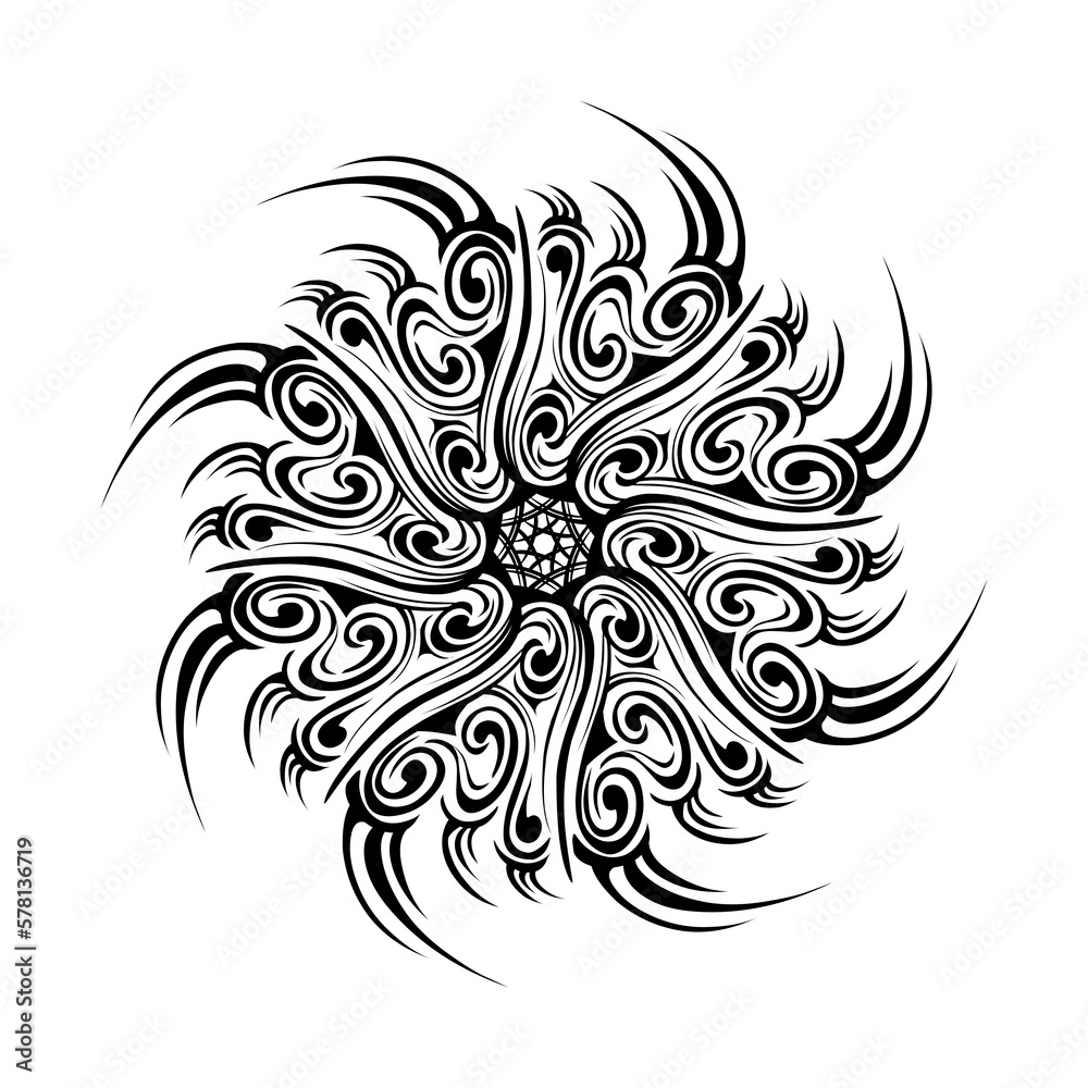 Fototapeta premium Mandala tribal sun vector