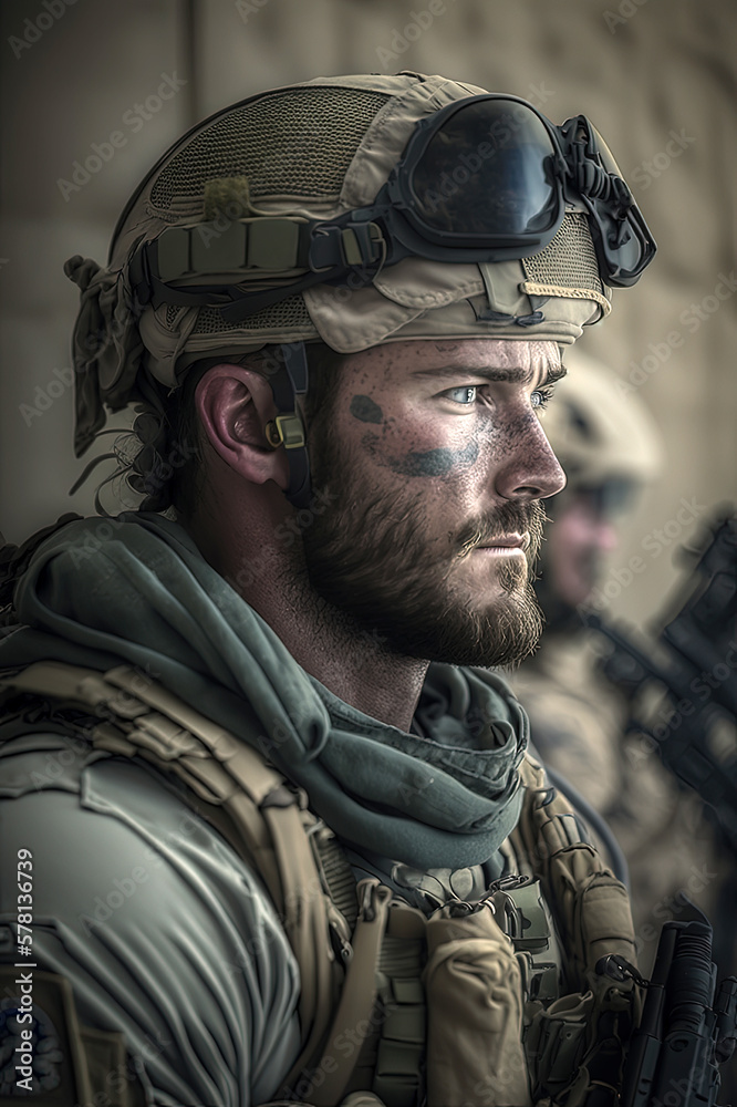 Profile of soldier by generative AI Profile of soldier by generative AI