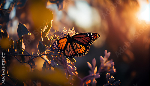 One Monarch Butterfly