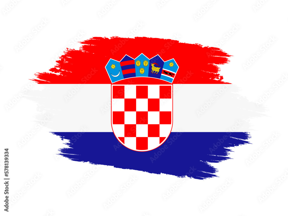 Grunge Croatia Flag. Croatia Flag with Grunge Texture. Vector illustration