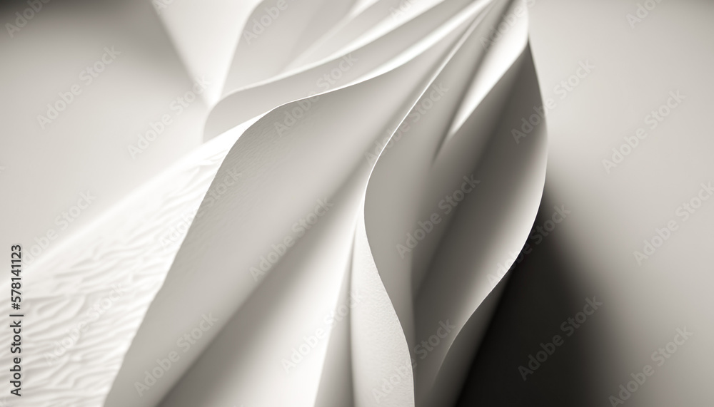 Fototapeta premium Abstract White Paper Background - Generative AI