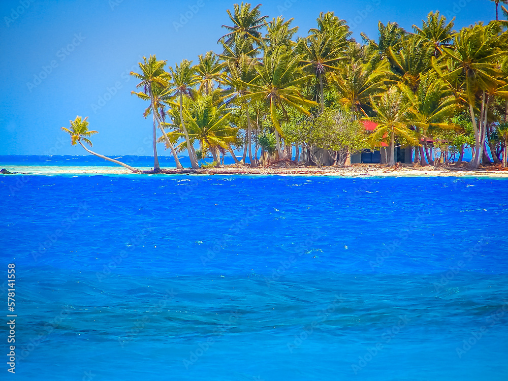 Bora Bora Tropical paradise, Idyllic turquoise beach in French Polynesia, Tahiti