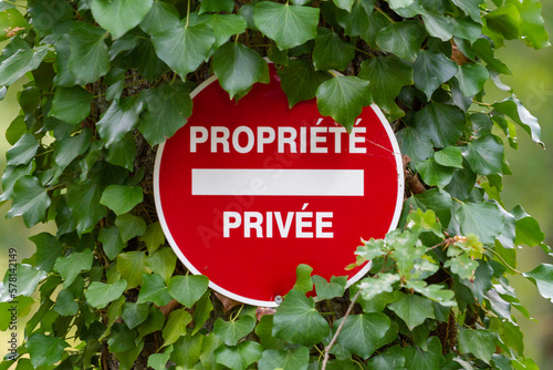 Panneau propriété privée. photo