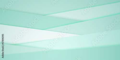 Abstract background in light turquoise colors with several overlapping surfaces with shadows