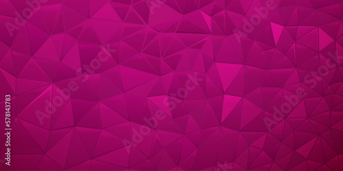 Abstract mosaic background of triangle plates in crimson colors