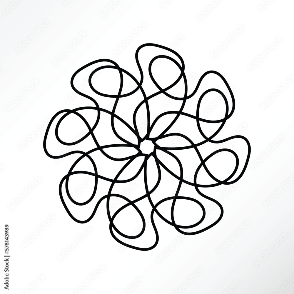 Minimalist vector of symmetrical abstract tattoo design
