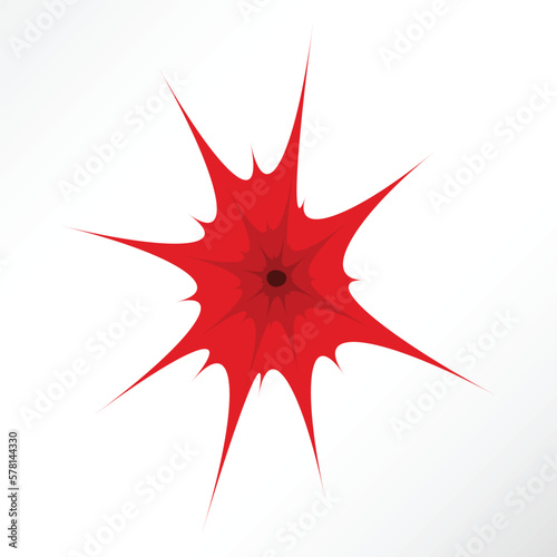 Minimalist vector of a blast or gunshot.
