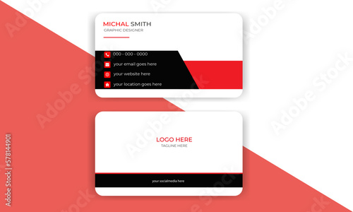 Business Card Template, Modern Business Card, Business card design template