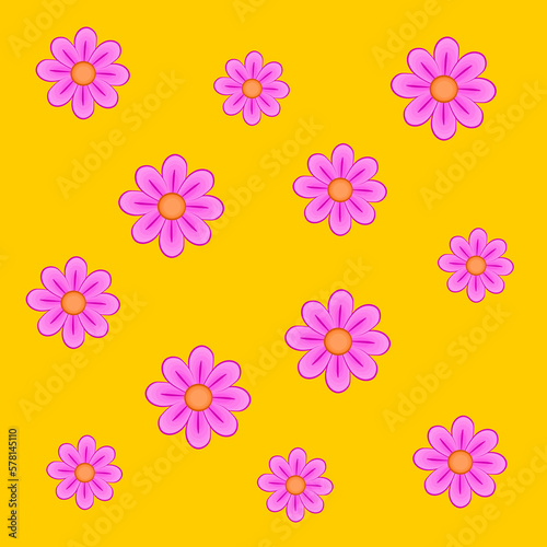 yellow floral pattern