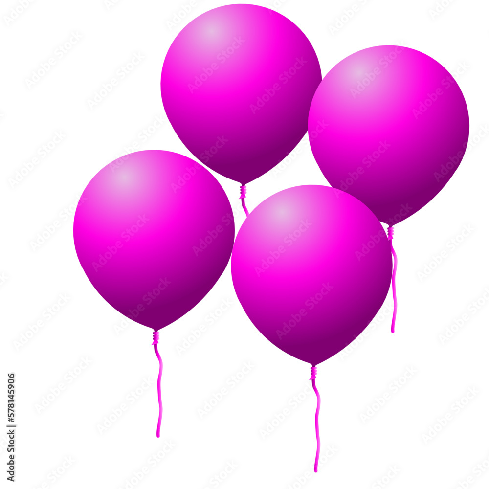 balloons isolated on white balloons isolated on white