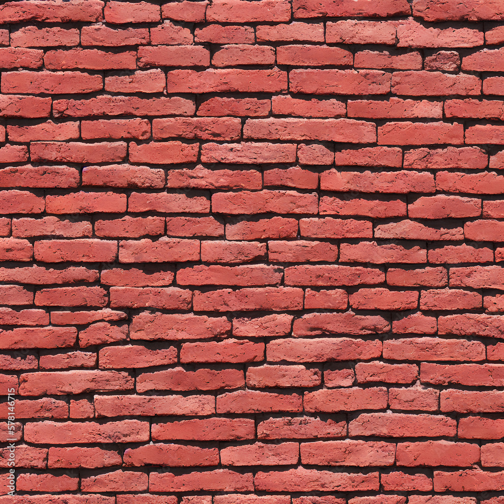 Fototapeta premium AI generated red brick wall