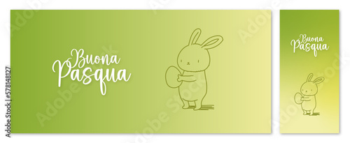 Süße minimalistische moderne Frohe Ostern Karte