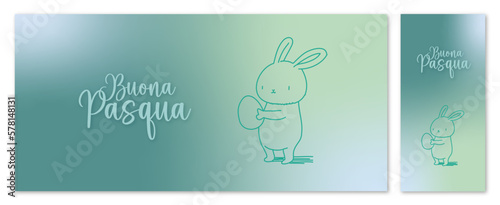 Süße minimalistische moderne Frohe Ostern Karte