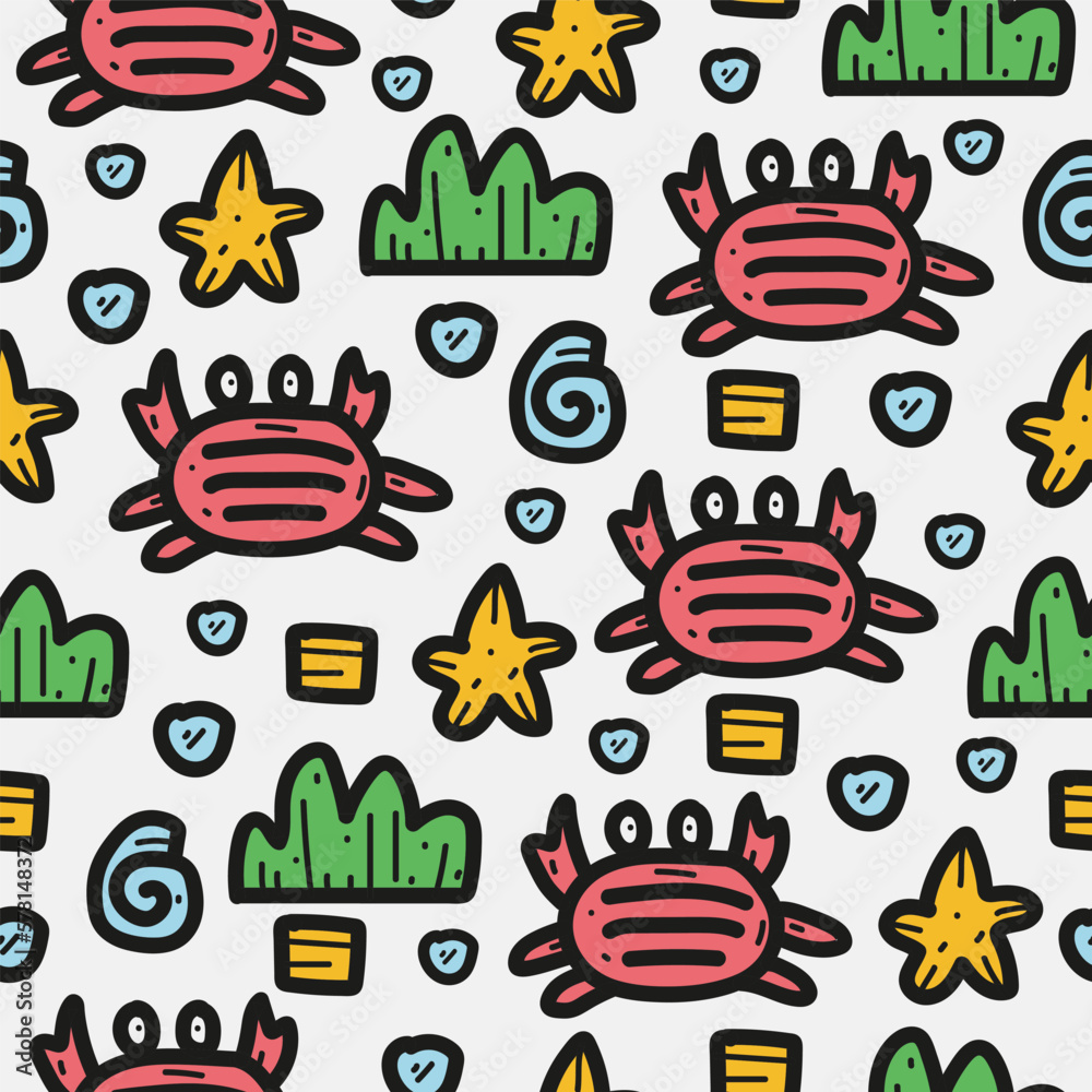 Crab pattern design vector illustration Crab pattern design vector illustration