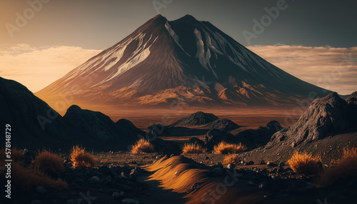 volcano eruption  smoke  nature  landscape  mountain  lava Generative AI  Generativ  KI