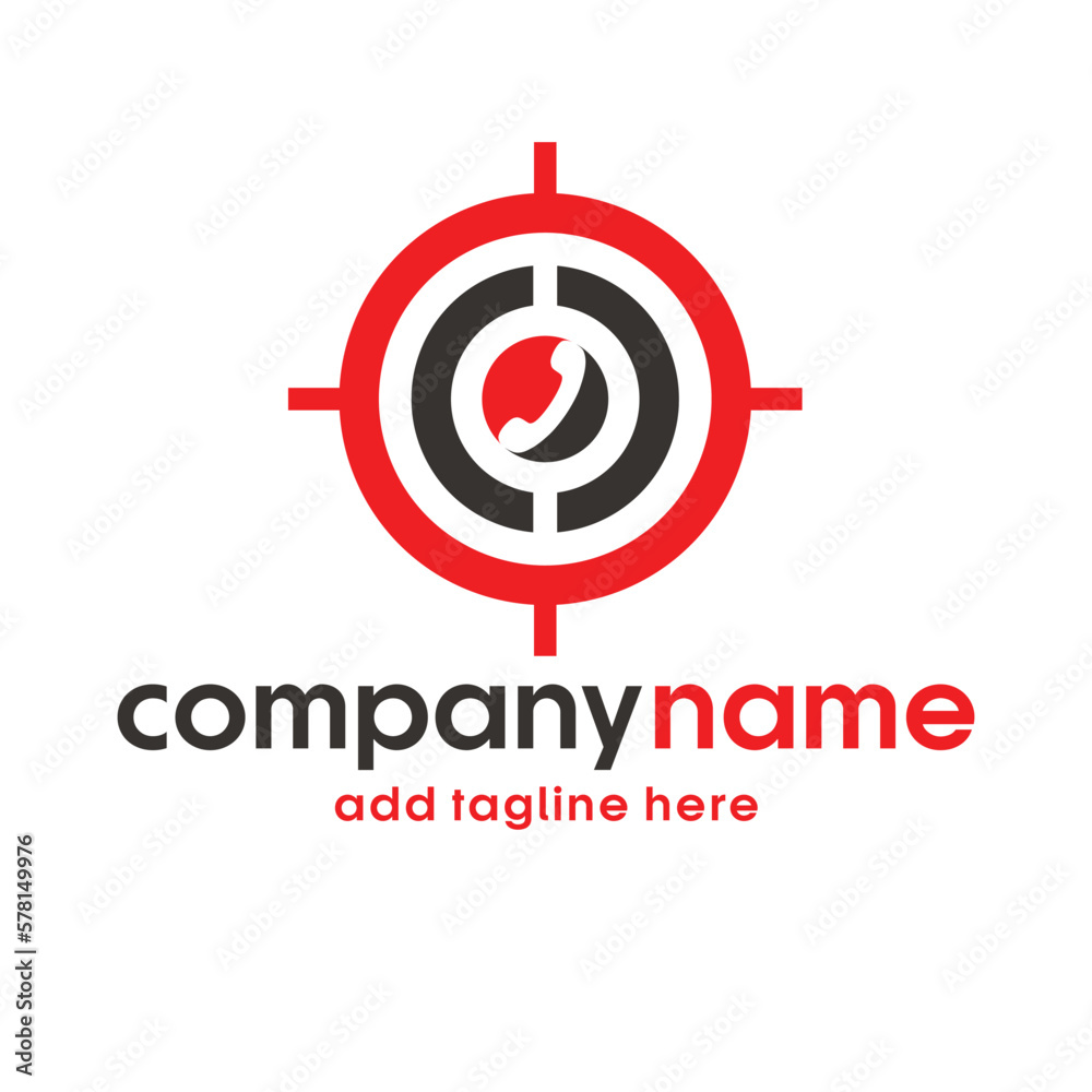 phone or call with target icon phone or call with target icon