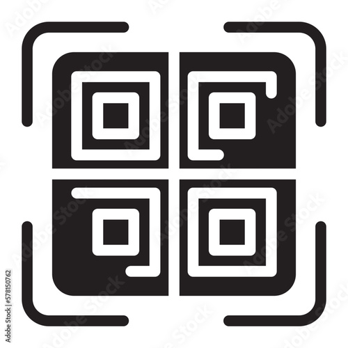 barcode scan glyph icon