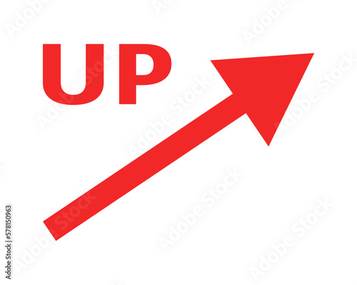 UP：赤い矢印のアイコン