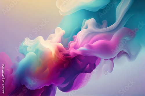 Tranquil Mist: Abstract Pastel Fog Background. Generative AI.