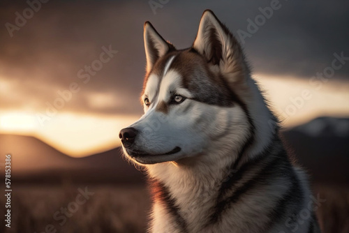 siberian husky dog made by generative ai