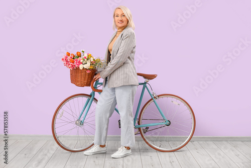 Beautiful mature woman with...
