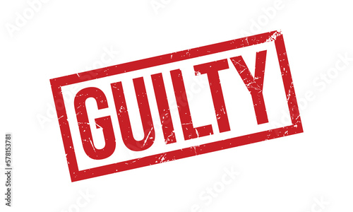 Guilty Rubber Stamp Seal Vector