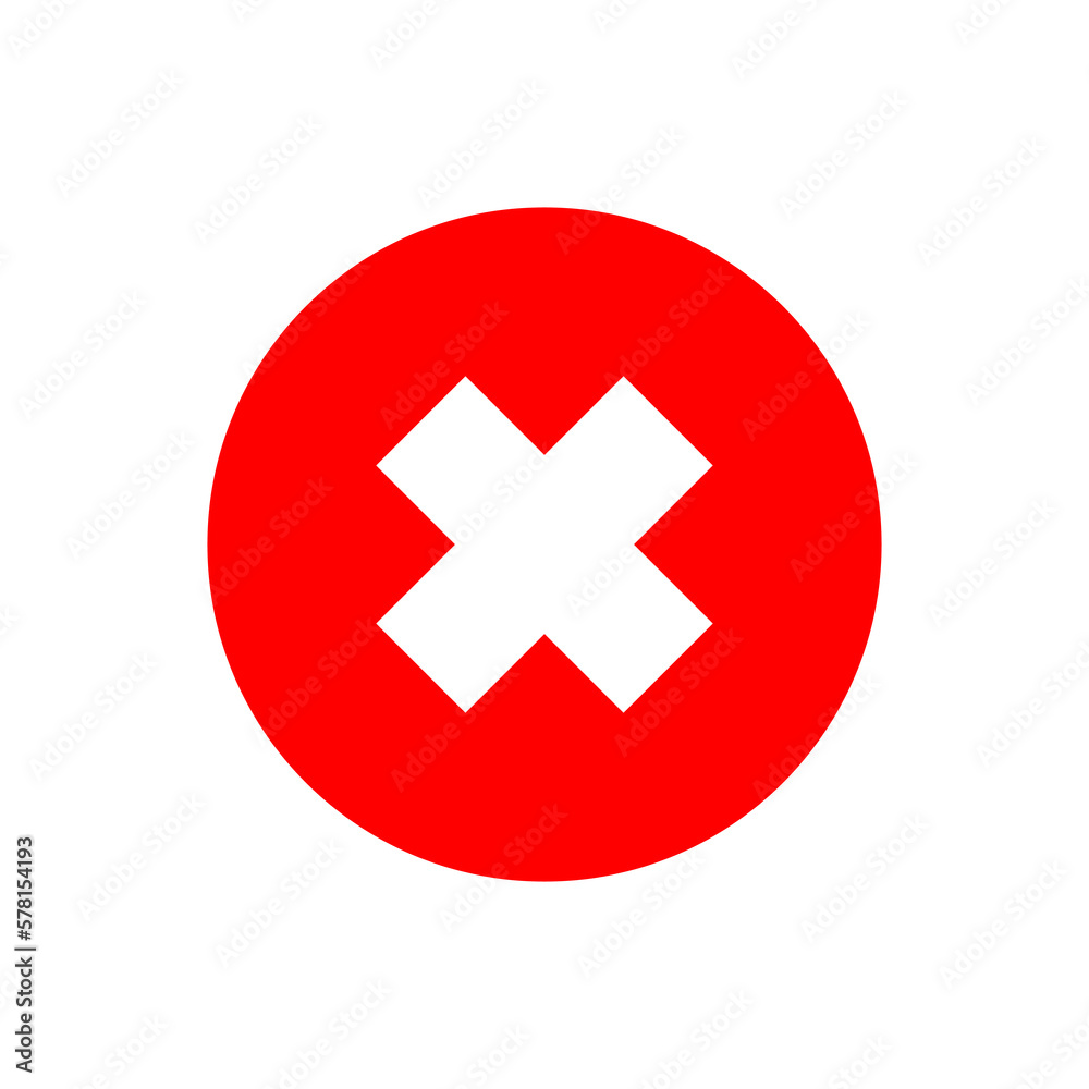 x mark icon. x mark vector design illustration on white background..eps x mark icon. x mark vector design illustration on white background..eps