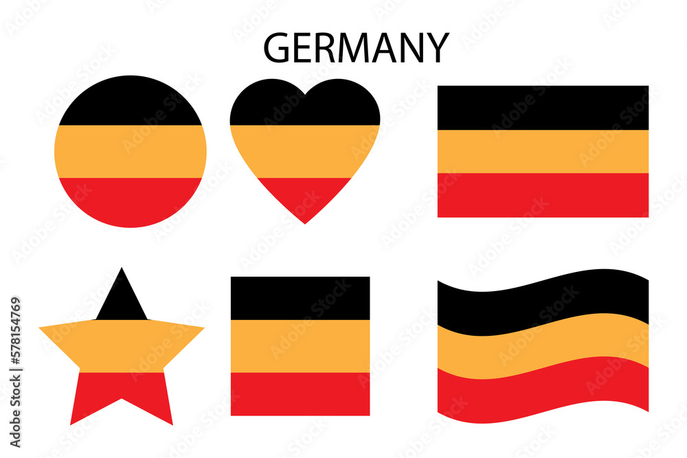 Line art flag of Germany figures. Geometric design. Vector illustration. Line art flag of Germany figures. Geometric design. Vector illustration.