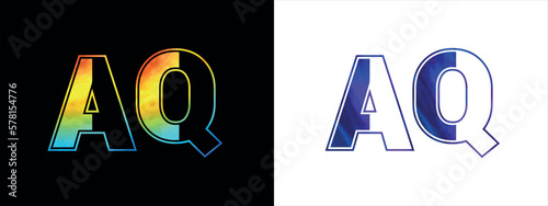 Letter AQ logo design vector template. Creative modern luxurious logotype for corporate business identity
